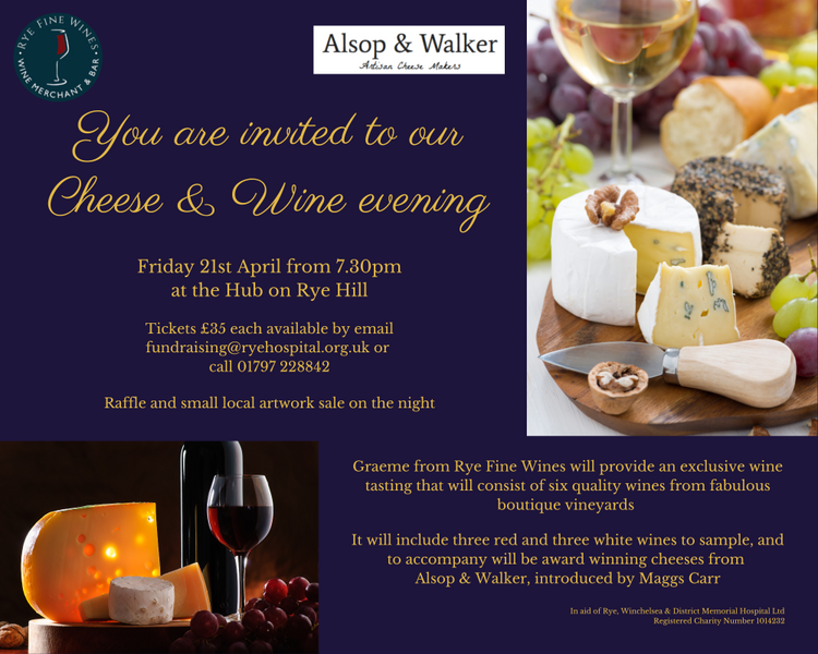 Cheese & Wine Fundraising Evening for Rye Memorial Hospital